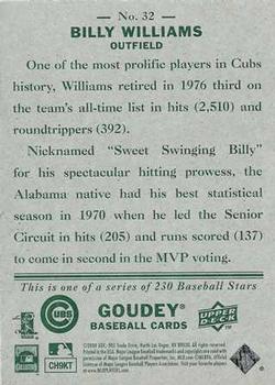 2008 Upper Deck Goudey #32 - Billy Williams - Chicago Cubs