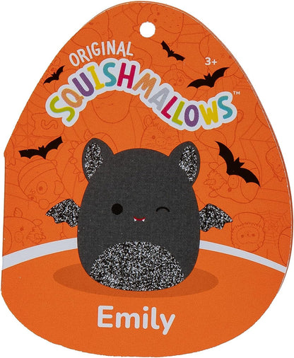 Squishmallows Emily the Bat Winking Eye with Shimmering Belly, Wings, & Ears 8" 2023 Halloween Collection Stuffed Plush