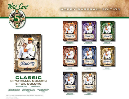 Wild Card 2022 Five Card Draw Baseball Hobby Box 5 Autographs Per Box Including a 1/1