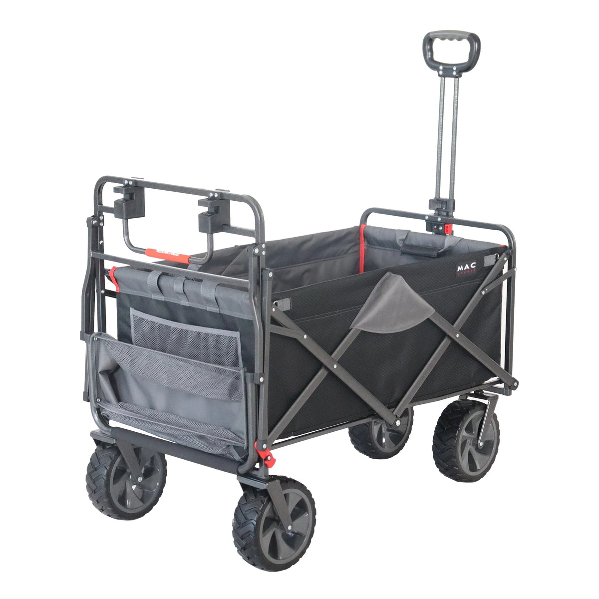 MAC Sports Deluxe Push-Pull Folding Wagon with Brakes