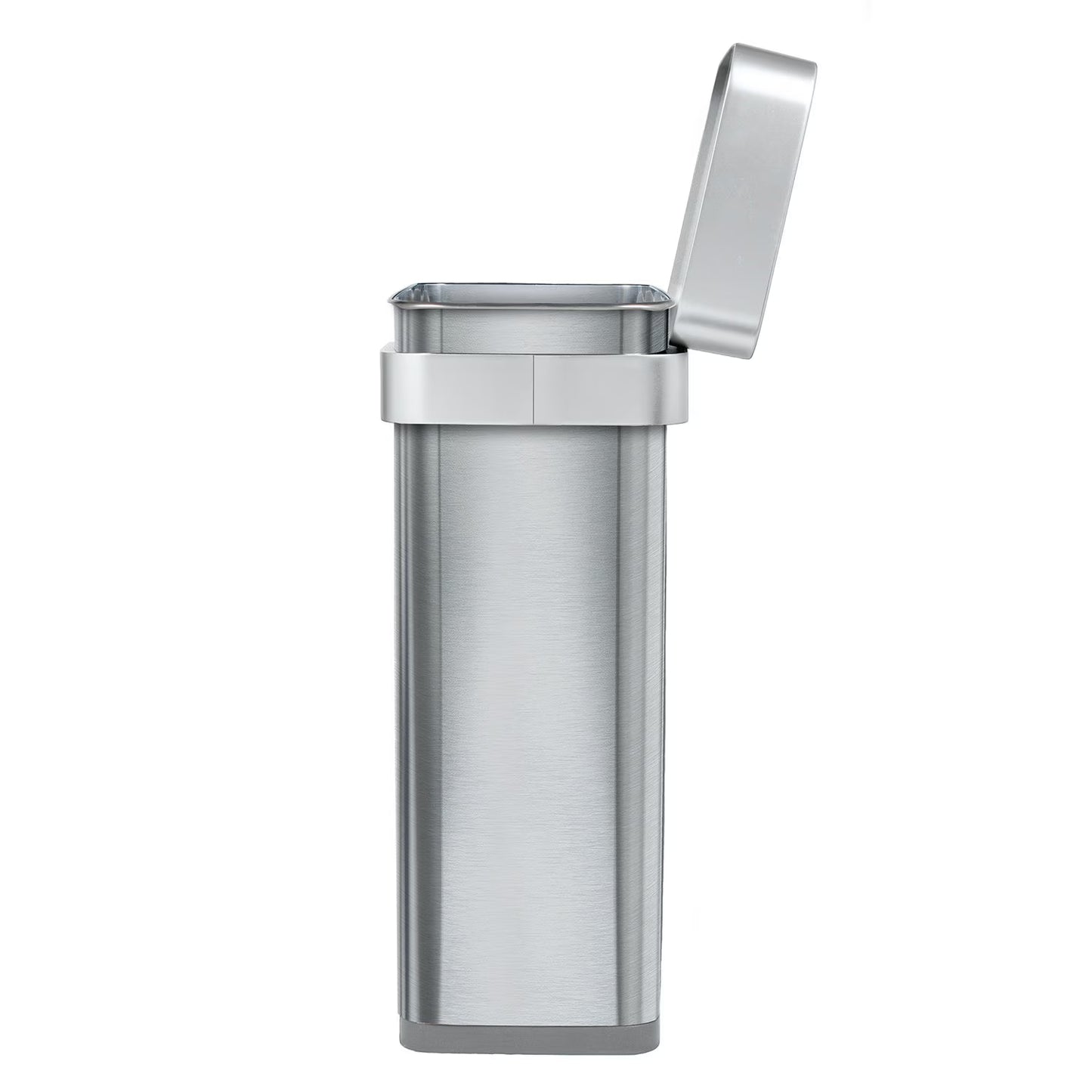 Clorox 13 Gallon Open Top Stainless Steel Trash Can with Anti-Microbial Odor Protection Including GLAD 45ct 13 Gallon Bags