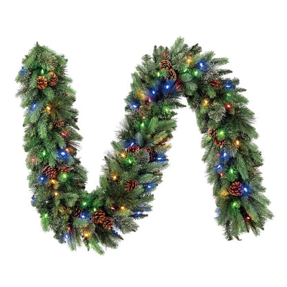 9-Foot Pre-Lit LED Twinkle Artificial Greenery Garland