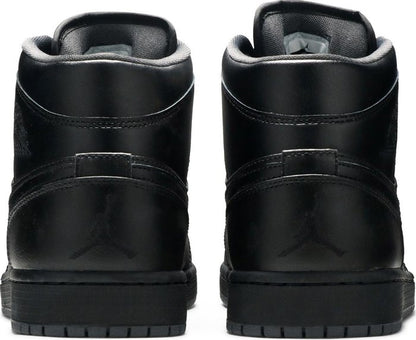 (2015) Nike Jordan 1 Mid Triple Black New Size 7.5M