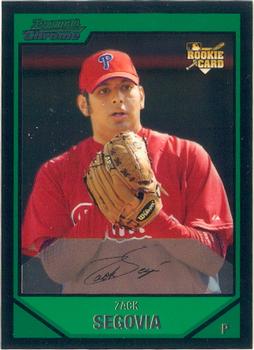 2007 Bowman Draft Picks & Prospects #BDP16 - Zack Segovia - Philadelphia Phillies