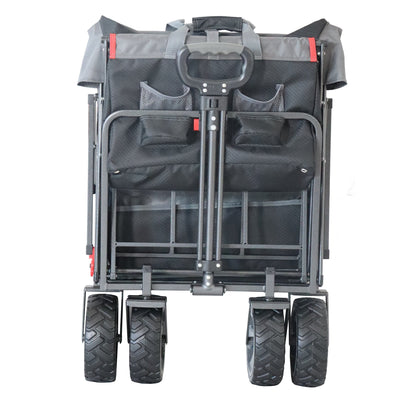 MAC Sports Deluxe Push-Pull Folding Wagon with Brakes