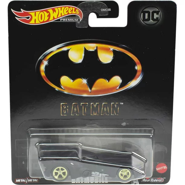 Hot Wheels Retro Entertainment - Back To The Future Toyota Truck, Batmobile, Jetsons, Casino Royale - Set of 5 Cars & Assorted