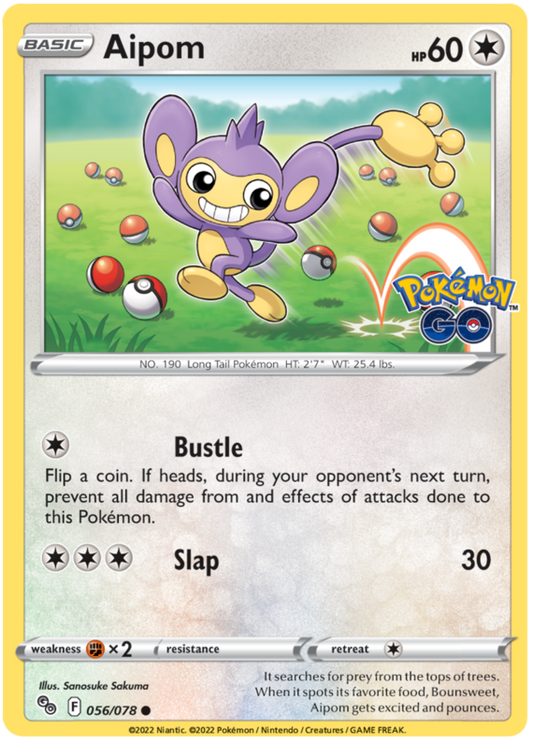 Sword and Shield Pokemon Go 56  Aipom