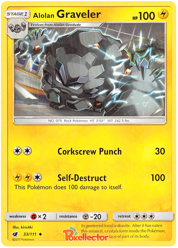 Sun and Moon Crimson Invasion - 033 Alolan Graveler