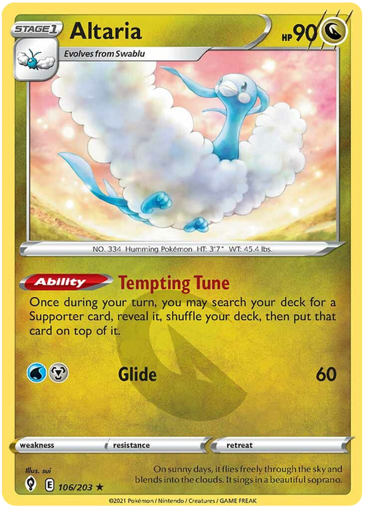 Sword and Shield Evolving Skies 106  Altaria