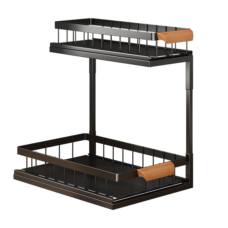 Mesa 2-Tier Organizer with Sliding Drawers - Black