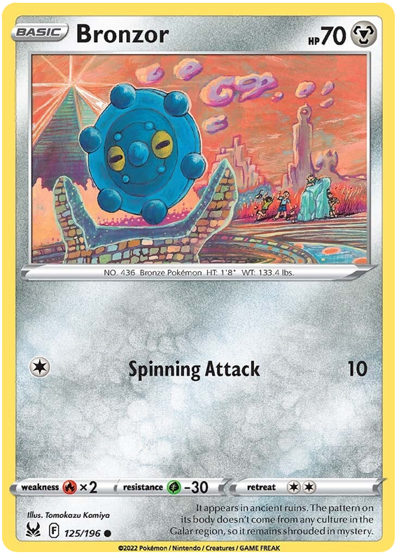 Sword and Shield Lost Origin 125  Bronzor