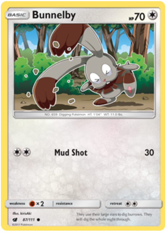 Sun and Moon Crimson Invasion - 087 Bunnelby