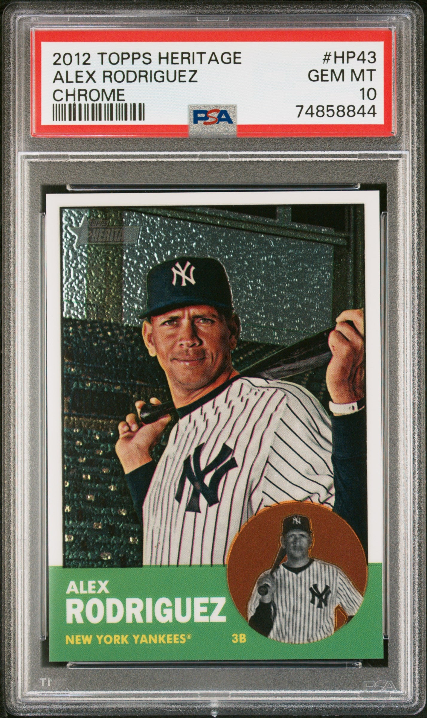 2012 Topps Heritage Chrome Alex Rodriguez Refractor #HP43 #/1963 PSA 10 GEM Mint