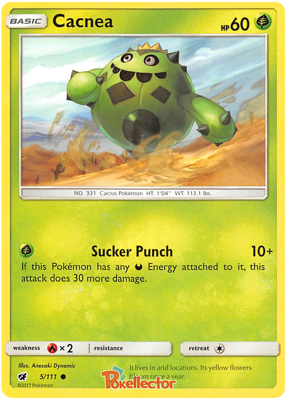 Sun and Moon Crimson Invasion - 005 Cacnea