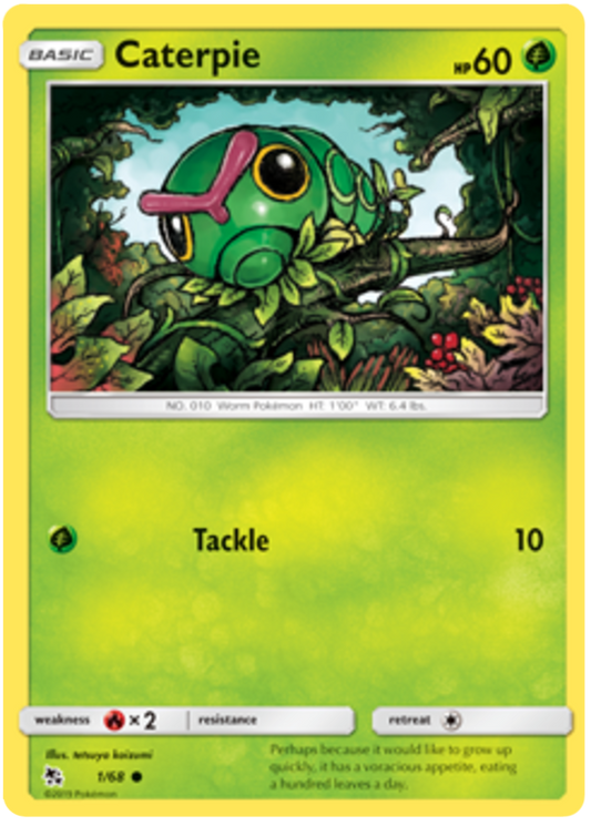 Sun and Moon Hidden Fates - 001 Caterpie