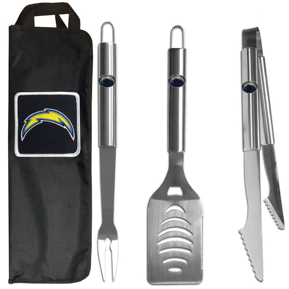 NFL Team 3 Piece Steel BBQ Set - Assorted Teams Choose Your