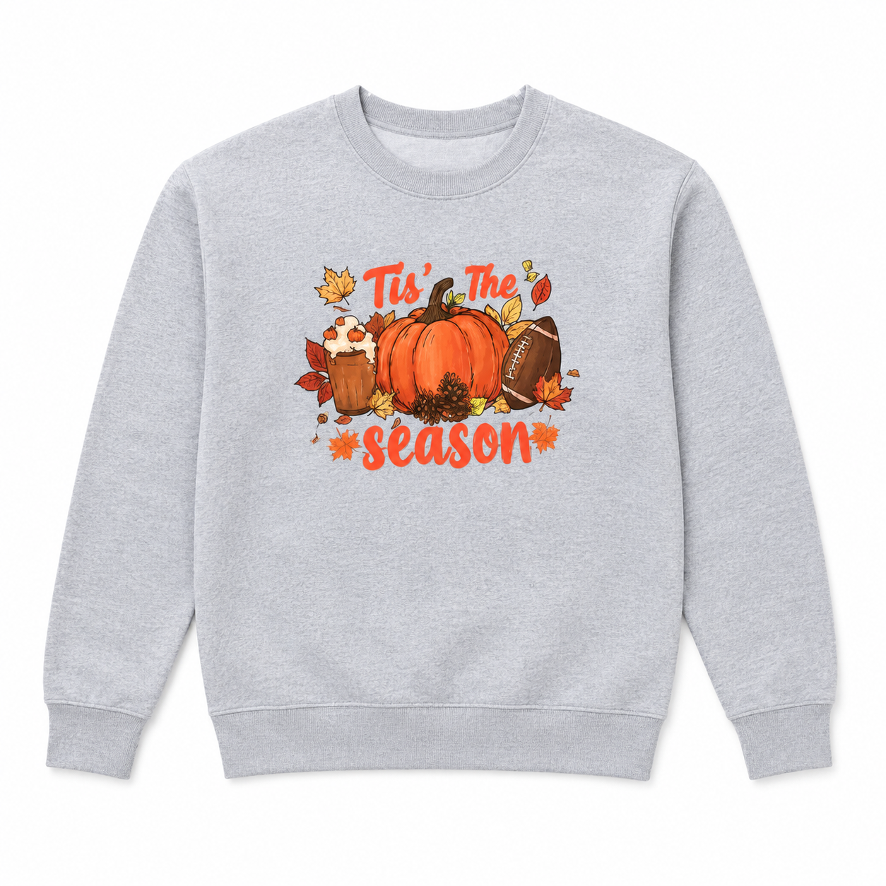 Women's 'Tis The Season' Halloween Graphic Sweatshirt, Charcoal Size Medium