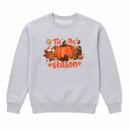 Women's 'Tis The Season' Halloween Graphic Sweatshirt, Charcoal Size Medium