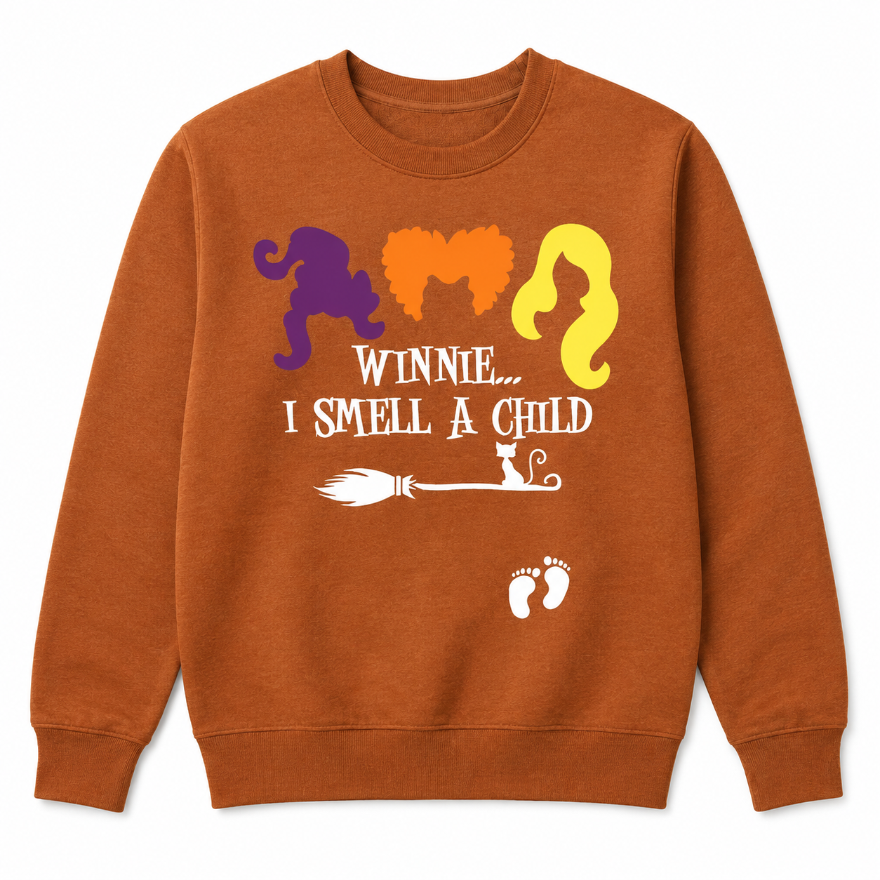 Women's 'I Smell a Child' Halloween Pregnancy Announcement Sweatshirt Size Small