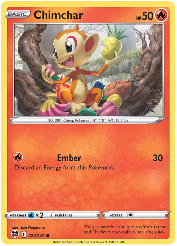 Sword and Shield Brilliant Stars 024  Chimchar