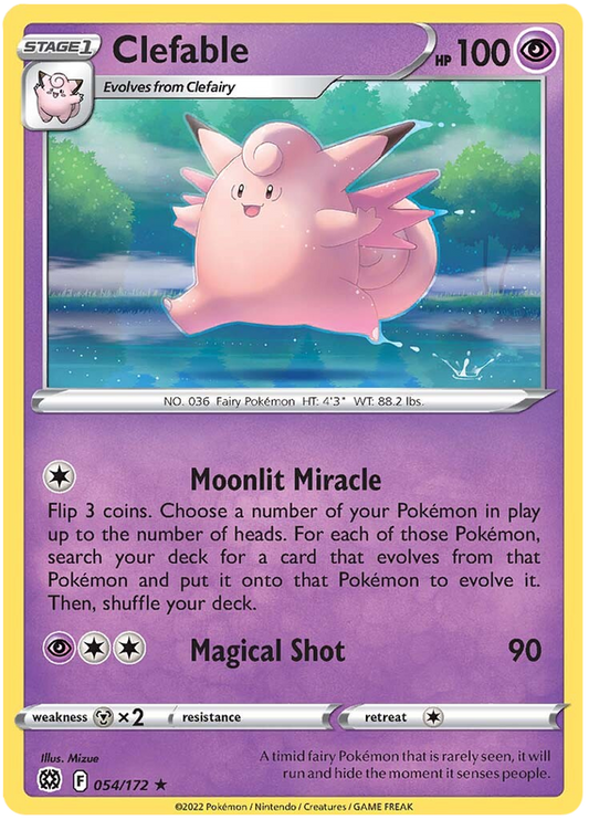 Sword and Shield Brilliant Stars 054  Clefable