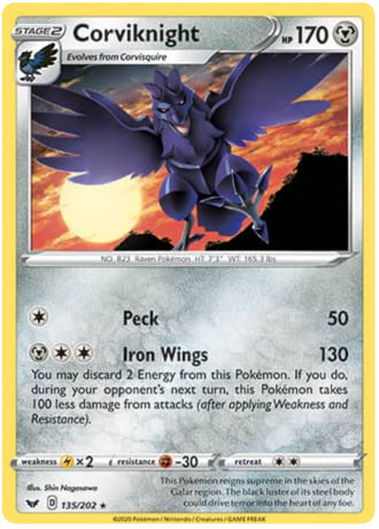 Sword and Shield Sword & Shield 135  Corviknight
