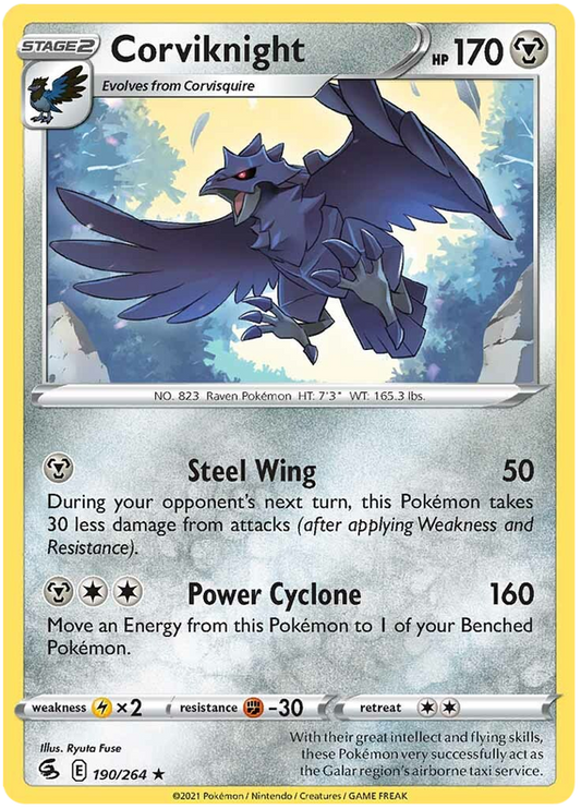 Sword and Shield Fusion Strike 190  Corviknight