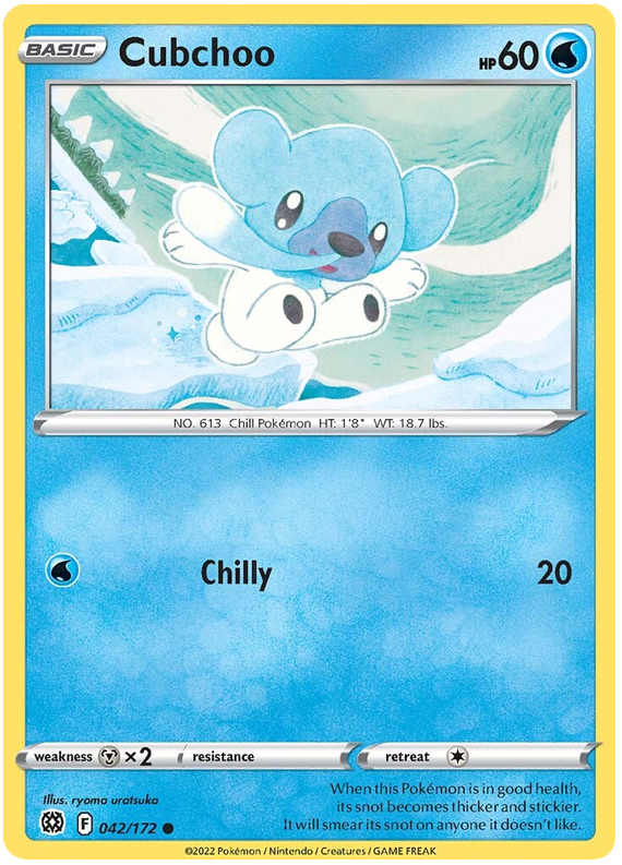 Sword and Shield Brilliant Stars 042  Cubchoo