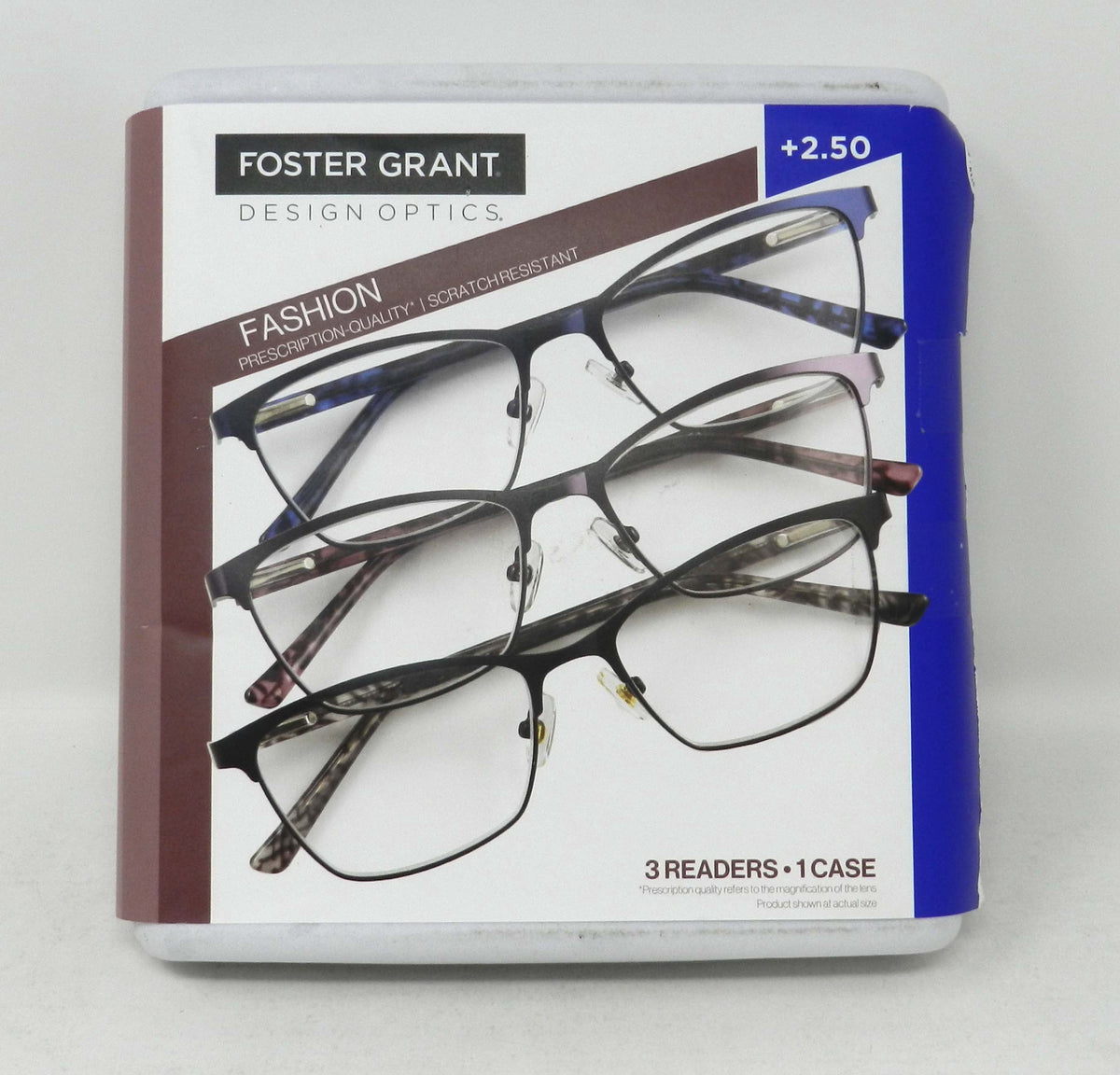 Design Optics by Foster Grant #669 Upsweep Cateye Reading Glasses, 3-Pack, +2.50 - photo 3