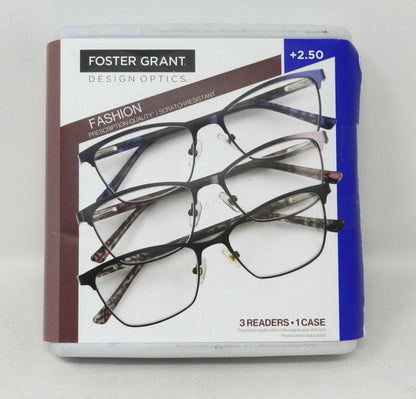 Design Optics by Foster Grant #669 Upsweep Cateye Reading Glasses, 3-Pack, +2.50 - photo 3