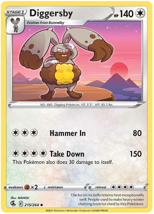 Sword and Shield Fusion Strike 215  Diggersby