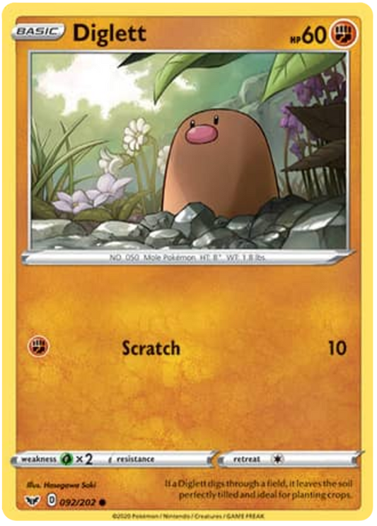 Sword and Shield Sword & Shield 092  Diglett