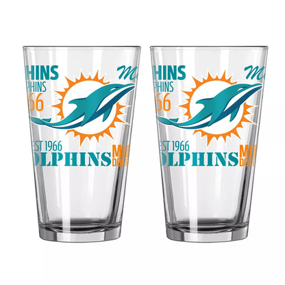 NFL Teams 16 oz Pint Glass - Assorted Team & Style Choose your