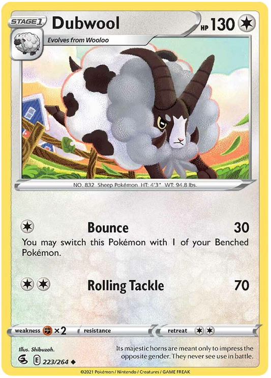 Sword and Shield Fusion Strike 223  Dubwool