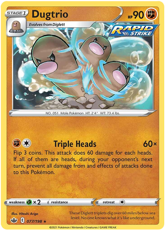 Sword and Shield Chilling Reign 077  Dugtrio