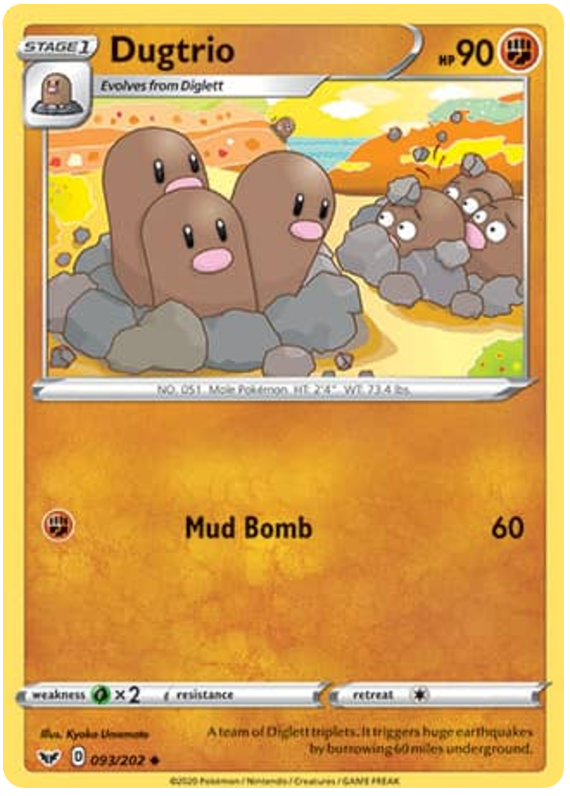 Sword and Shield Sword & Shield 093  Dugtrio