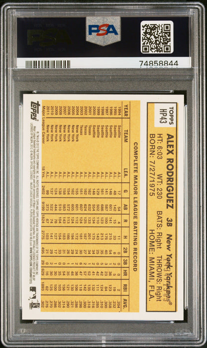 2012 Topps Heritage Chrome Alex Rodriguez Refractor #HP43 #/1963 PSA 10 GEM Mint