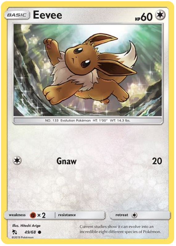 Sun and Moon Hidden Fates - 049 Eevee