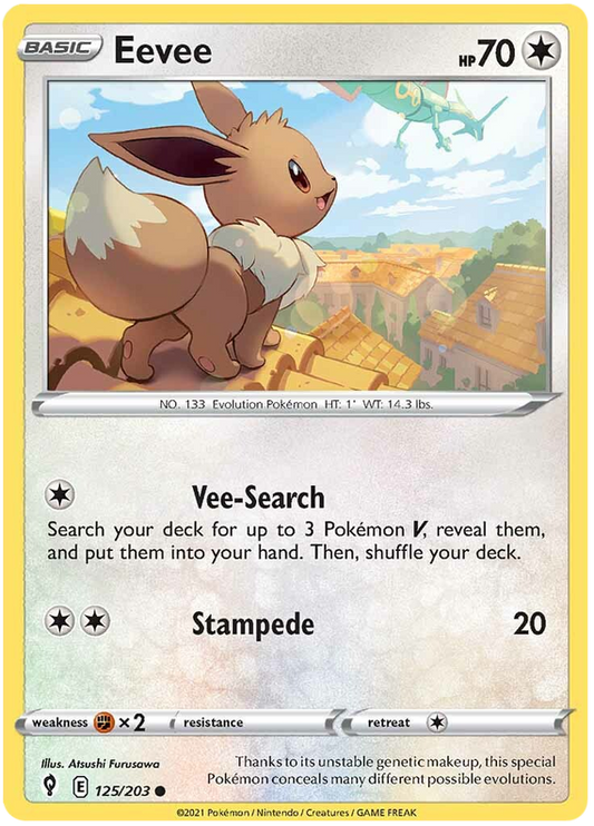 Sword and Shield Evolving Skies 125  Eevee