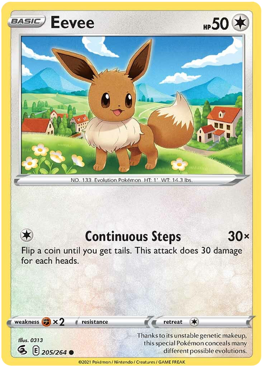 Sword and Shield Fusion Strike 205  Eevee