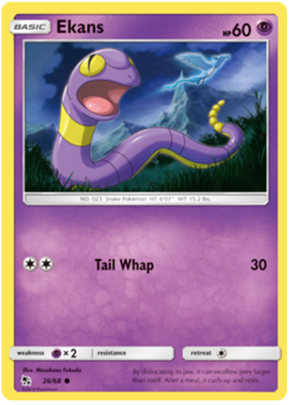 Sun and Moon Hidden Fates - 026 Ekans