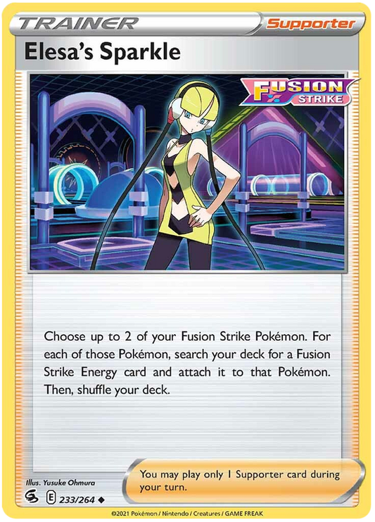 Sword and Shield Fusion Strike 233  Elesa's Sparkle