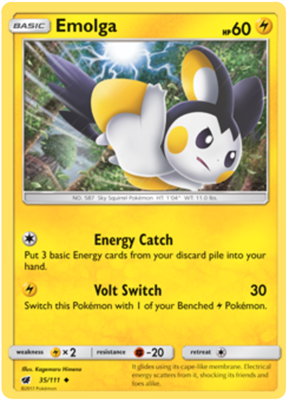 Sun and Moon Crimson Invasion - 035 Emolga