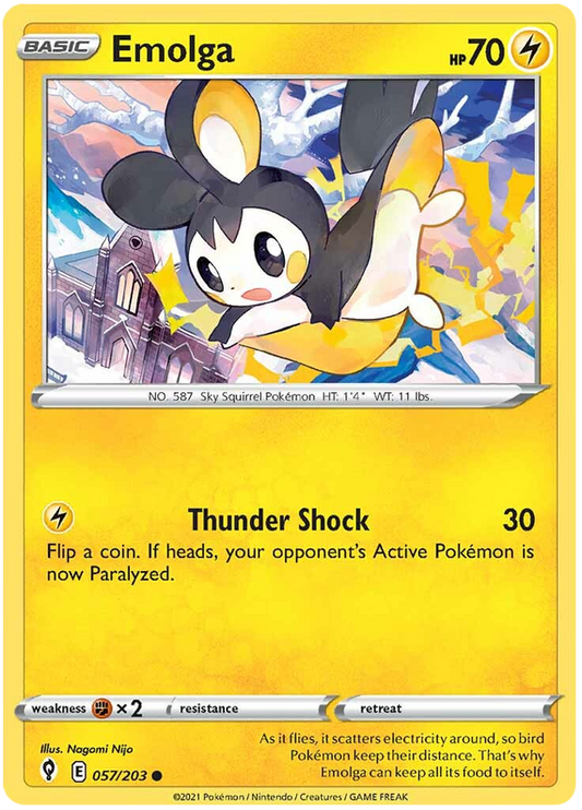 Sword and Shield Evolving Skies 057  Emolga