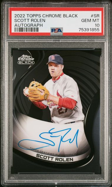 2022 Topps Chrome Black On Card Auto Scott Rolen #CBA-SR PSA GEM Mint 10