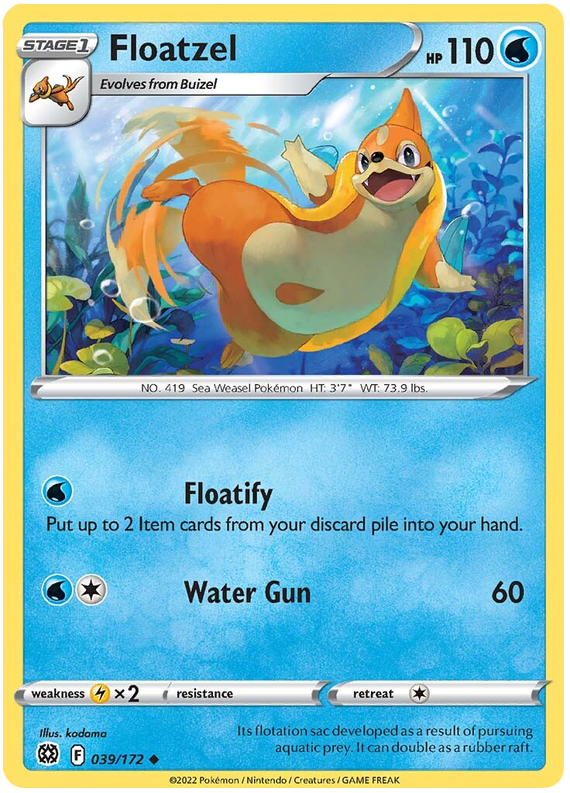 Sword and Shield Brilliant Stars 039  Floatzel