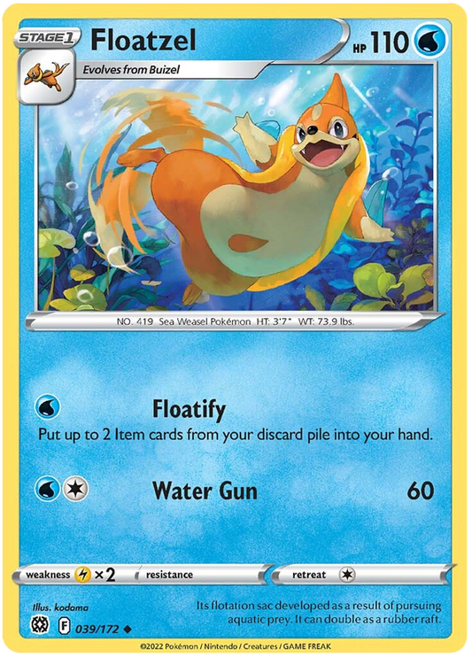 Sword and Shield Brilliant Stars 039  Floatzel