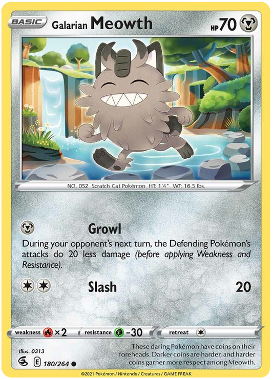 Sword and Shield Fusion Strike 180  Galarian Meowth