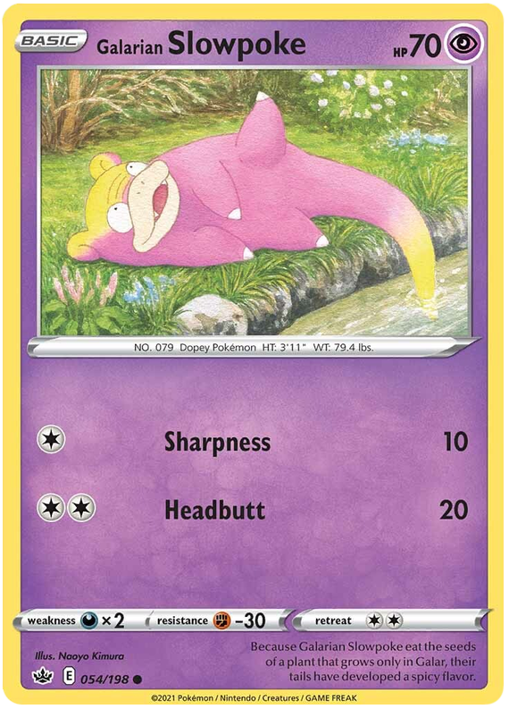 Sword and Shield Chilling Reign 054  Galarian Slowpoke