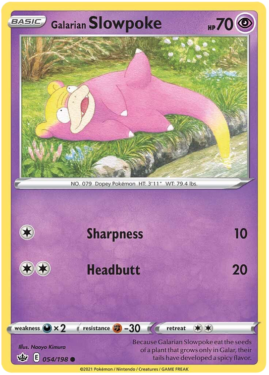 Sword and Shield Chilling Reign 054  Galarian Slowpoke